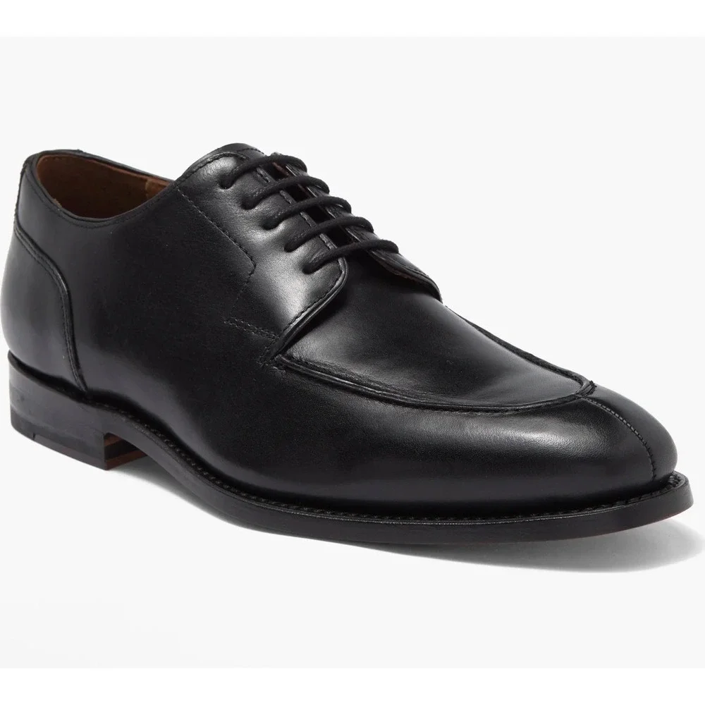 Allen Edmonds Watson Mens Black Leather Moc Toe Derby Dress Shoes 5682 Size 7 D